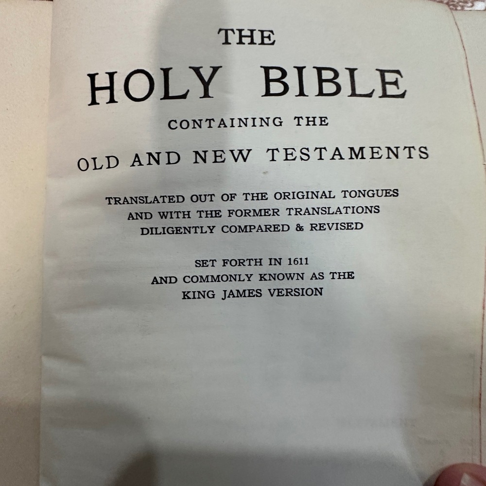 Holy Bible King James Version KJV American Bible Society 1963 Black Hardcover - Picture 4 of 11